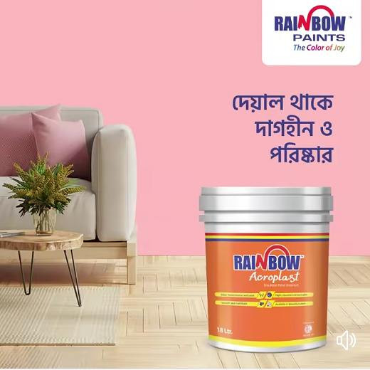 Rainbow plastic Paint interior New Bule