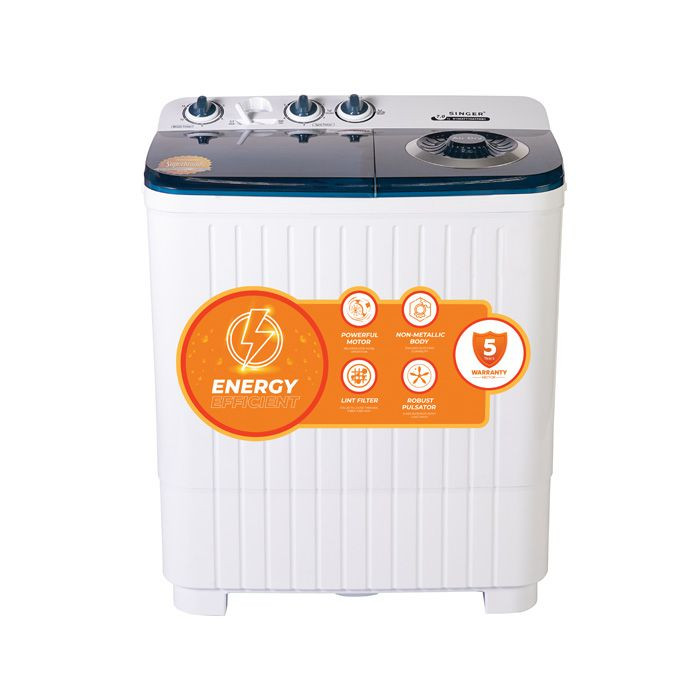 SINGER Semi Auto Washing Machine | 7.0 KG | S100ATT70ATPKB1