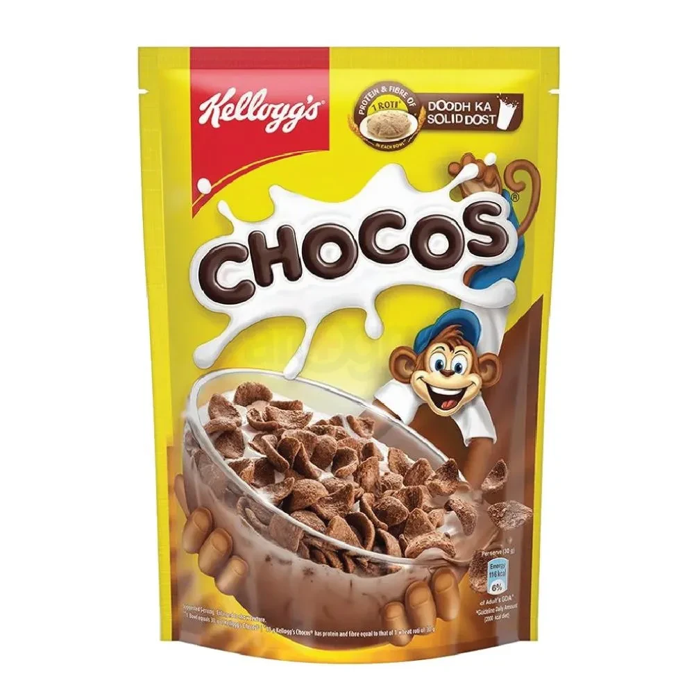 Kellogg's Chocos Chocolate Breakfast Cereal 385gm (Pouch Pack)